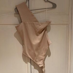 superdown Asymmetrical Tan Bodysuit
